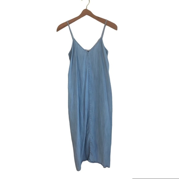 Gap Chambray Spaghetti Strap MIDI Dress XS - Picture 1 of 9